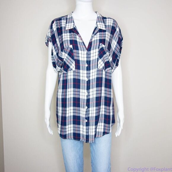 ‎JACHS Girlfriend plaid shirt, size XXL - Picture 1 of 15